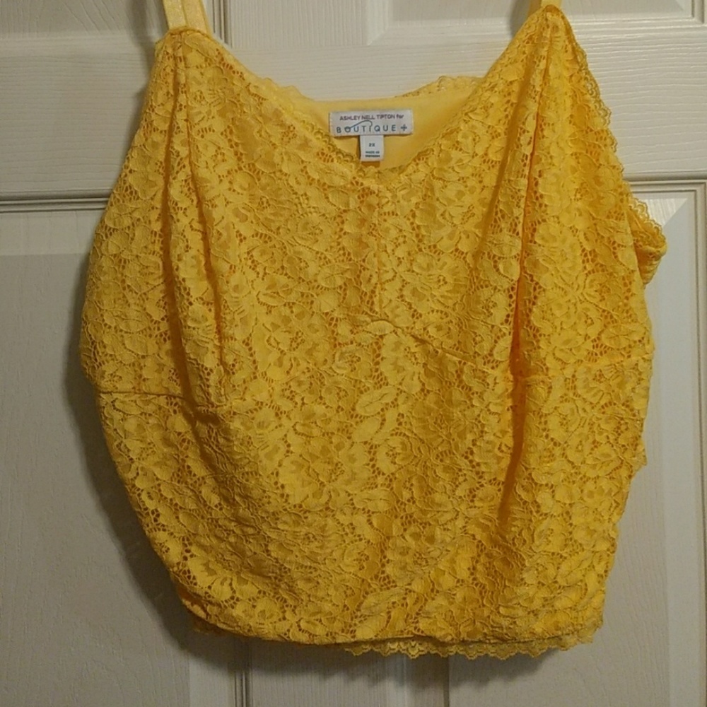 Yellow crop top